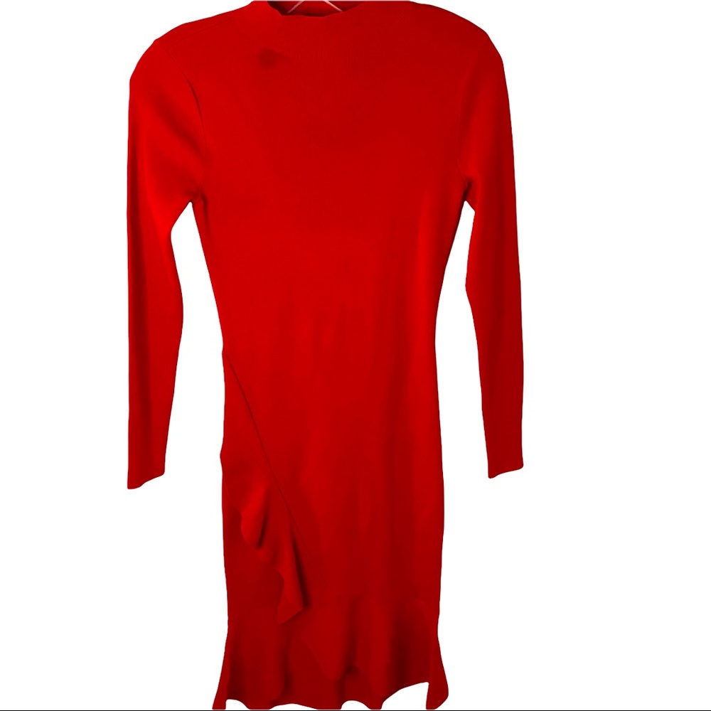 Gianni Bini Long Sleeve Red Dress Sz XS